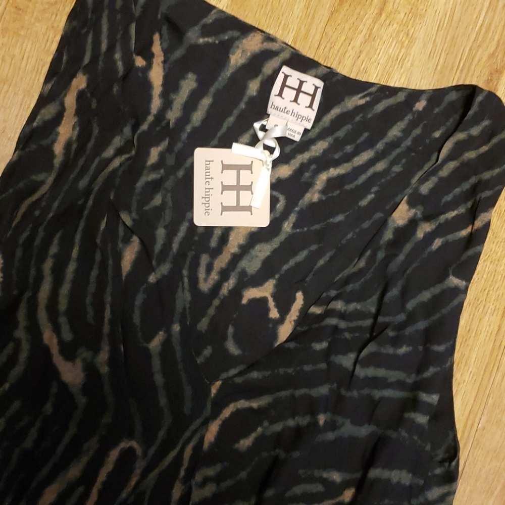 NWT Haute Hippie silk asymmetric hem dress Sm - Picture 2 of 4